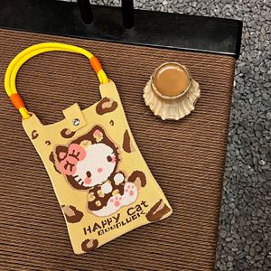 Graziosa Borsa a Tracolla Mini Pieghevole in Stile Giapponese e Coreano, Morbida, Resistente, Leggera, Lavorata a Maglia, Portatile, per Telefono, Estiva - Product Image 4