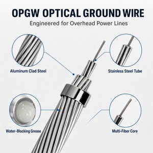 <span class=keywords><strong>สาย</strong></span>เคเบิลใยแก้วนำแสงแบบหลายแกน OPGW 24 คอร์ สำหรับการใช้งานเครือข่ายภายใน/ภายนอกอาคาร - Product Image 4
