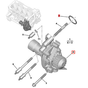 Bomba de Agua Citroën 1201K3 1201L2 para 308 408 508 C5 2.0 Repuesto para Reparación - Product Image 3