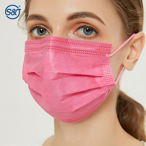 Masker Bedah Gigi Sekali Pakai S&J Warna Pink ASTM F2100 LEVEL3 - Product Image 4
