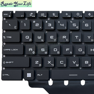 RU Russe Snap-on RGB Clavier D'ordinateur Portable pour <span class=keywords><strong>MSI</strong></span> GP76 GL76 GE76 GL75 GF75 GS75 <span class=keywords><strong>GT76</strong></span> GS76 MS -17K3 17K2 17K1 17K4 10UG GE76 MS-17K5 - Product Image 2