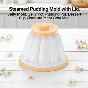 Moule à pudding vapeur antiadhésif et résistant à la chaleur, écologique, avec couvercle, pour gelée, dessert, <span class=keywords><strong>crème</strong></span> au chocolat – Offre Spéciale - Product Image 2