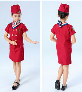 Kinderdag Piloot Uniform Stewardess Cosplay Halloween Kostuums Voor Kinderen Vermommen Meisje Jongen Kapitein Vliegtuigen Fancy Kleding - Product Image 2