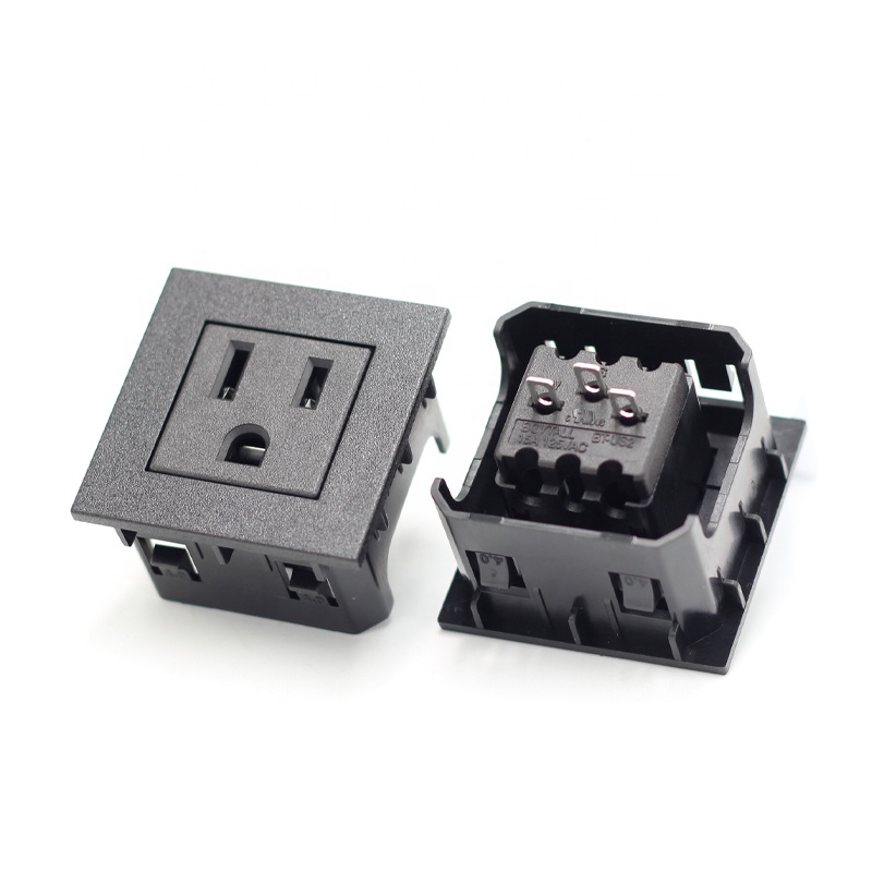 45*45 EUA padrão NEMA 5-15R IEC 15A 125V AC alimentação tomada americana 3 PIN plug PDU soquete conector com certificação