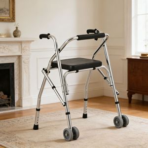 <b>Walker</b> With Wheels Lightweight Height Adjustable Standing Aid <b>For</b> Mobility Support - Product Image 1