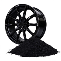 Kit de revêtement en poudre pour jantes noires, revêtement en poudre pour jantes automobiles, fabricant OEM ODM ISO 9001, directement de l'usine