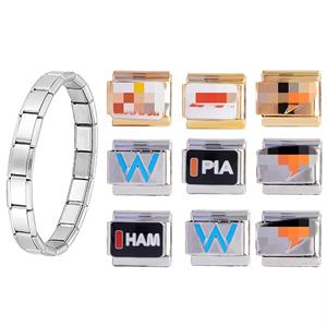 Populaire voiture Logo bracelet à breloques italien en acier inoxydable Auto Logos Red Bull italien bracelet à breloques F1 - Product Image 1