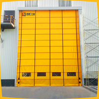 Porte pliante industrielle à grande vitesse, résistante au vent, porte pliante rapide, porte empilable en PVC à grande vitesse pour entrepôt