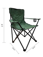Chaise de camping pliable portable d'extérieur ultralégère avec accoudoirs rigides rembourrés en tissu Oxford pour la salle de sport