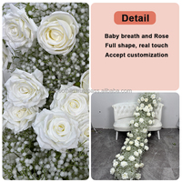 Décorations d'événements SMOOTH, fleurs artificielles, guirlande de fleurs de gypsophile, couronne décorative de mariage et plante pour fond et table