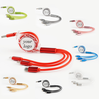 Kabel HP 3 in 1 Custom Logo Promo, USB iPhone Fast Charging, USB Micro Type C Android, Kabel Data Rantai Multi Cord