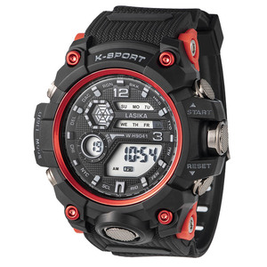 Reloj Deportivo Digital LASIKA W-H9041 de Alta Calidad, Económico, Resistente al Agua 30m, con Alarma, Caja Cuadrada y Correa de Plástico - Product Image 1