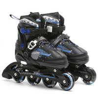 Patins à roulettes ajustables à 4 roues Banwei avec frein au talon bleu noir rouge