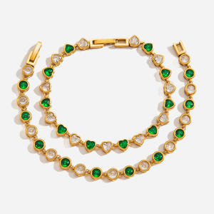 Pulsera de Verano 2026, Nueva Llegada, para Mujer, Chapada en Oro de 18k PVD, Acero Inoxidable Antideslustre, con Corazón de Circonio, Diseño de Cadena - Product Image 5