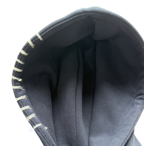 Sudadera con Capucha Bordada a Mano Personalizada, Sudadera Extra Grande con Hombros Caídos, Sudadera Corta Bordada de Algodón 100% Pesado para Hombre - Product Image 2