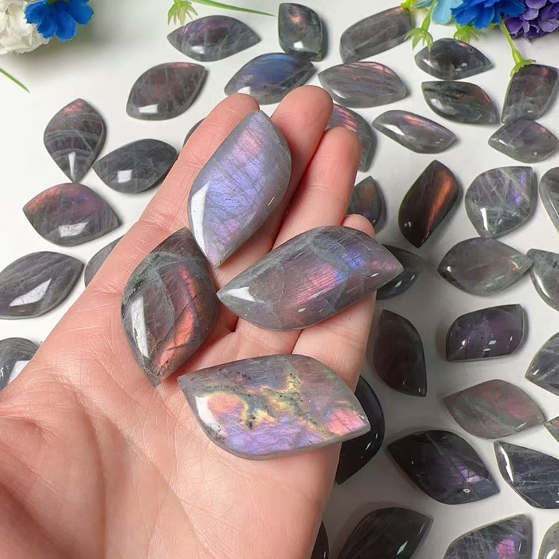 Foglia di cristallo curativa Labradorite viola