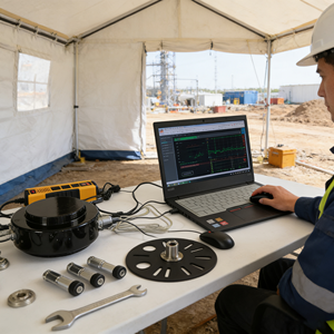 Profilomètre électronique robuste pour véhicules - Équipement de test de cumulation des irrégularités et de planité à haute précision (IRI) - Product Image 1