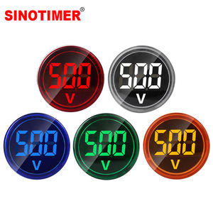 SINOTIMER ST16V- 22mm LED Digital Voltage Meter AC 100-500V Class a Accuracy CE/RoHS Certified <b>Electrical</b> <b>Instrument</b> - Product Image 3
