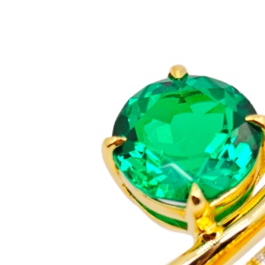 UM jewelry925silver <b>emerald</b> Zircon <b>ring</b> 18Kgold-plated suitable for both <b>men</b> and women daily wear wedding anniversary gift party - Product Image 2
