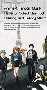 شارة رقمية ذكية مع شاشة عرض متحركة للرسوم المتحركة E87، شاشة لمس قابلة للتخصيص، تصميم سهل التثبيت، إعادة تعريف شارتك الإلكترونية - Product Image 4