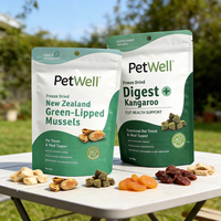 Bolsa Doypack a Prueba de Olores con Cierre Personalizado y Orificio para Colgar, para Premios Liofilizados para Mascotas, Complemento Alimenticio para Perros y Gatos