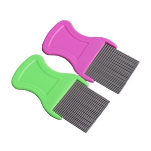 Peignes à dents fines double face avec dents métalliques en acier inoxydable pour le traitement des poux et des lentes - Product Image 1