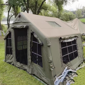 Tente gonflable de camping extérieure FR 9 m² pour pique-nique familial, tente de voyage en tissu Oxford avec revêtement PU, tente à poteaux gonflables pour exposition extérieure - Product Image 5