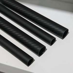Resistente a altas temperaturas 120 ℃   Tubo de carbono puro - modificación de chasis automotriz para refuerzo ligero, tubo redondo - Product Image 3