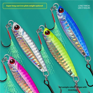 Señuelo de Pesca de Hierro Pequeño de Largo Alcance, Marca <span class=keywords><strong>Jema</strong></span>, Juego de Señuelos Giratorios para Pesca en Mar, Caballa y Peces de Agua Dulce, Señuelo Artificial - Product Image 3