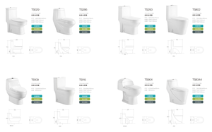 Inodoro de cerámica moderno de alta calidad de fábrica, marca de agua australiana, inodoro de una pieza sin montura montado en el suelo para Baño - Product Image 6