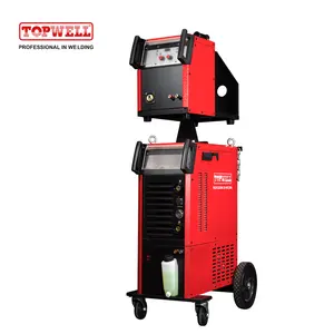 Topwell Promig-500xp raffreddato ad acqua sinergico doppio impulso mig saldatore 500 amp alluminio mig saldatrice