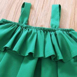 Pantaloni anti-zanzara arruffati con fionda in tinta unita per bambini vestito estivo per nuove <span class=keywords><strong>ragazze</strong></span> - Product Image 3