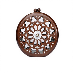 Bolso de Mano LumiPearl Heritage, de Lujo, Hecho a Mano, con Incrustaciones de Madreperla, de Madera, con Acabado Refinado, para Bodas, Novias y Eventos Elegantes - Product Image 1