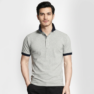 Polo de golf à manches courtes personnalisé pour homme, tissu tissé infroissable avec motif uni - Product Image 1