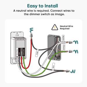 Interrupteur intelligent à intensité variable (lot de 4) monopolaire Wi-Fi 2,4 GHz compatible Alexa Google Assistant, fil neutre requis, programmation et contrôle à distance - Product Image 3