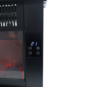 Chauffage électrique à tube avec sortie d'air supérieure, télécommande, effet de flamme 3D et plusieurs vitesses - Product Image 2