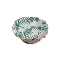 Plateau à pain de saule tissé à la main écologique Panier en osier décoratif rond de style quotidien