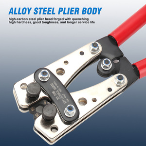 2022 Hot Sale Industrial Grade Steel <b>Wire</b> Rope <b>Crimping</b> <b>Tool</b> with Cable Cutters Swaging <b>Tool</b> for Connectors Black Oxide Finish - Product Image 5