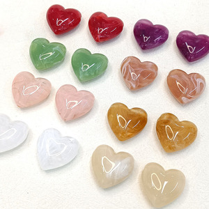 21mm perline in acrilico marmorizzato cuore <span class=keywords><strong>per</strong></span> braccialetto e collana ciondolo, acrilico accessori artigianali - Product Image 3