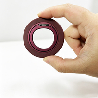 Support magnétique pour doigt rouge cerise pour iPhone 18 avec base en alliage d'aluminium, revêtement doux au toucher, antichoc, design rond