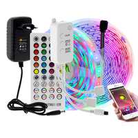 Kit complet contrôlé par application synchronisation de la musique contrôle vocal google home Alexa Tuya 5050 5M 10M wifi blue tooth smart RGB LED bande lumineuse