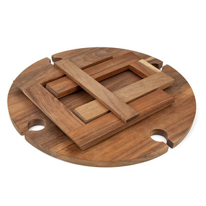 Mesa plegable de madera para pícnic, mesa portátil de madera de Acacia para vino, jardín al aire libre, acampada y playa, gran oferta - Product Image 6
