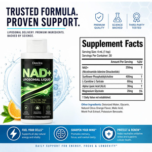 Líquido Oral OEM NAD+ 1000mg con PQQ CoQ10 Resveratrol, Apoyo Mitocondrial, Reparación del ADN, Energía, Longevidad, Marca Privada - Product Image 2