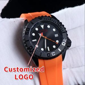 NO 로고 10Bar 방수 고무 스트랩 다이버 기계식 시계 남성용 자동 다이버 시계 - Product Image 5