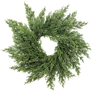 Couronne de Noël en cèdre et cyprès artificiels faits à la main, ignifuges et écologiques, pour la décoration de la maison en gros - Product Image 1