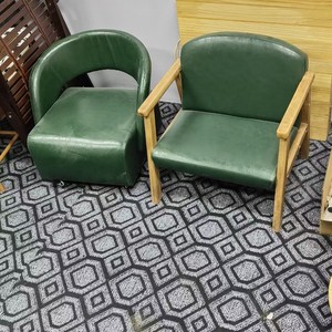 Fauteuil simple pliable en similicuir PU pour salon, chambre à coucher, petit appartement, balcon, idéal pour enfants - Product Image 1