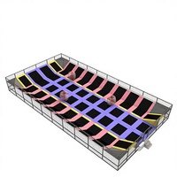 Équipement de parc de trampolines intérieur commercial personnalisé Beleqi, matériaux ABS, métal, nylon - Arène de saut multifonctionnelle, parcours Ninja - Total