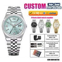 Private Label Uhr Edelstahl Herrenuhren Individuelles Logo Wasserdichte Luxus Bling Quarzuhr für Männer Marken-Großhandel