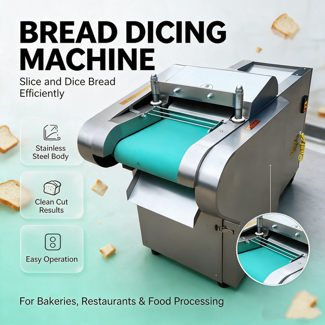 High Quality Automatic Bread Cube Slicing Slicer Cutting Machine Factory Direct Bread Cube Cutter Bread Cubes Machine for Sale