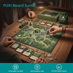 FUXI Board <b>Game</b> Strategy Adventure Cardboard Family Fun Educational <b>Game</b> for 2 Players Full Color Printing Square Corners - Product Image 1
